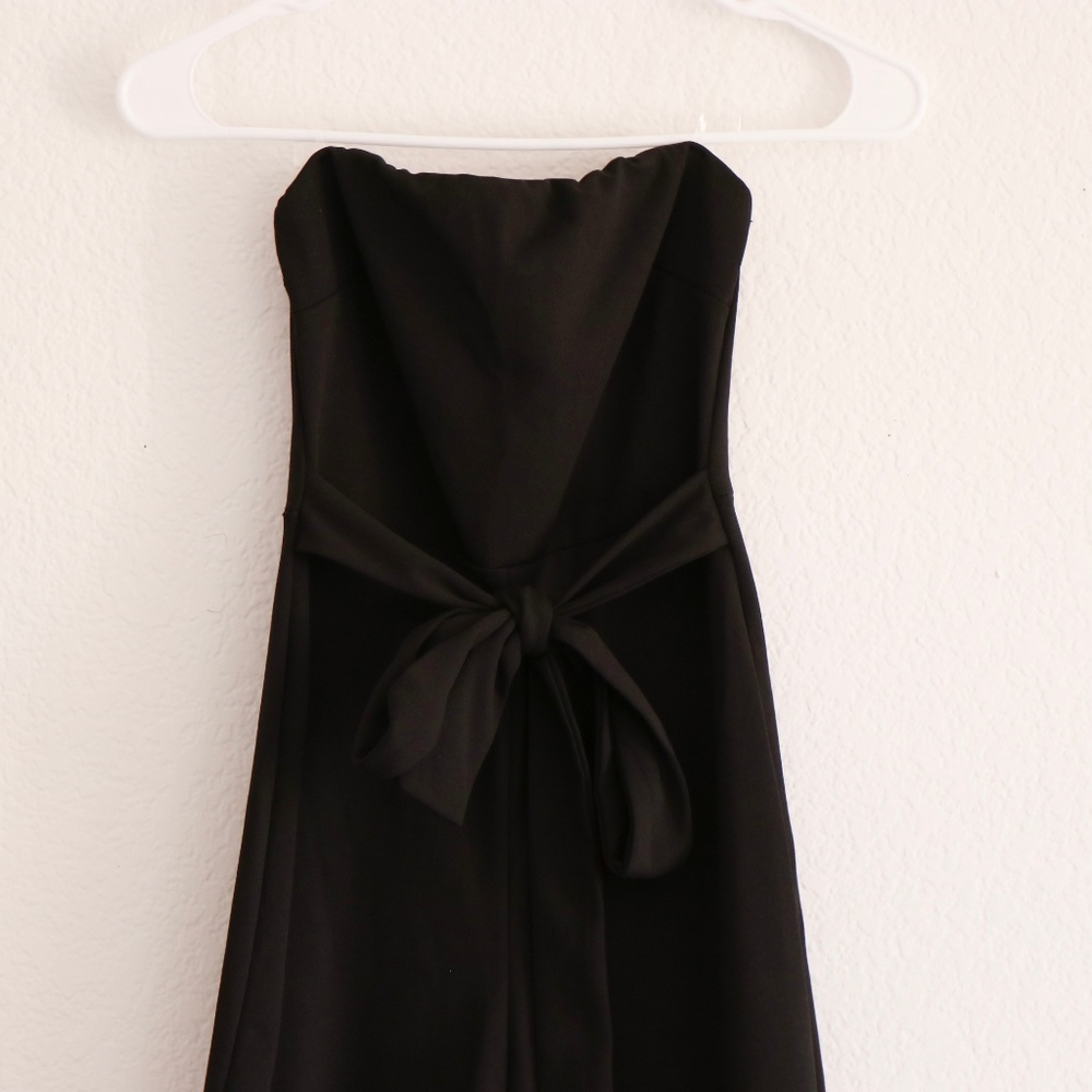 Black Strapless Jumpsuit